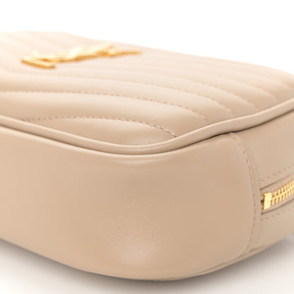 Saint Laurent Grain De Poudre Matelasse Monogram Mini Lou Camera Bag Dark Beige 10 of 12