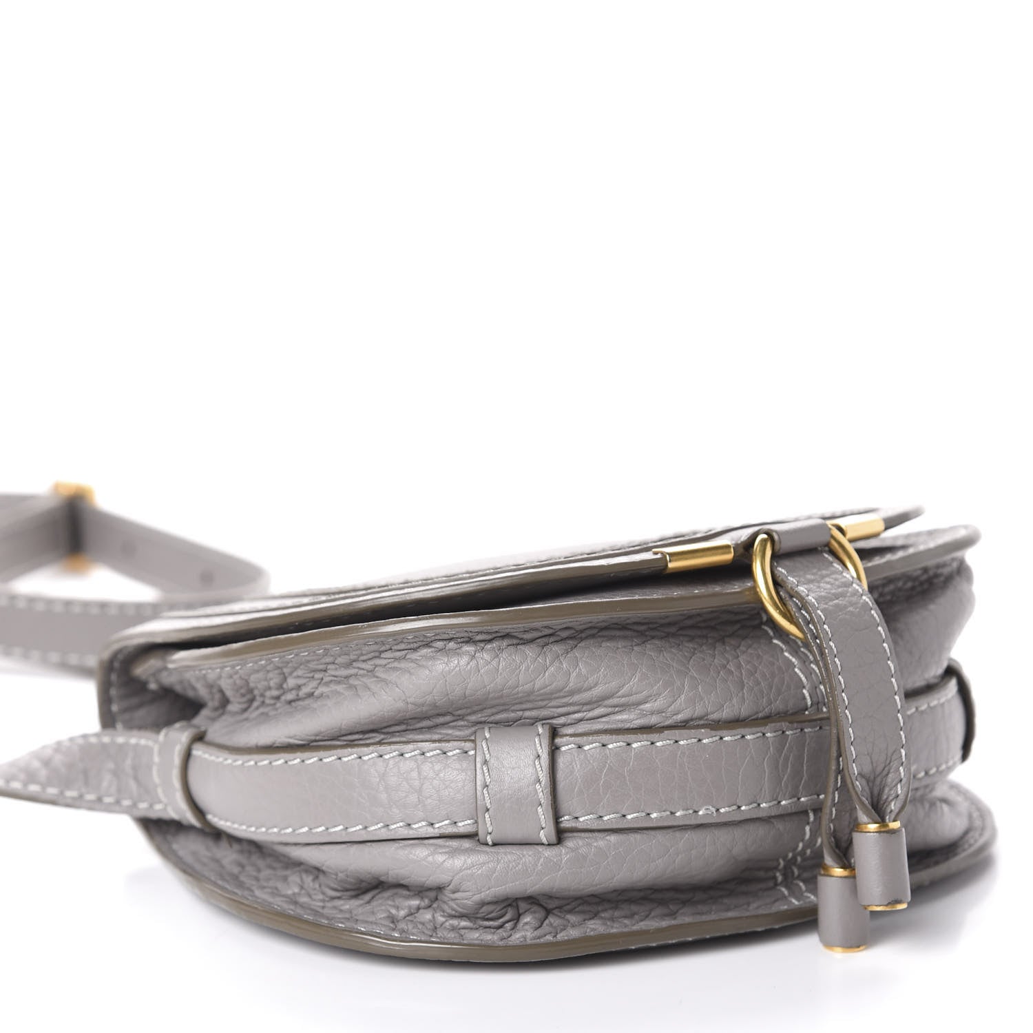 Chloe Calfskin Mini Marcie Round Crossbody Bag Cashmere Grey 6 of 11