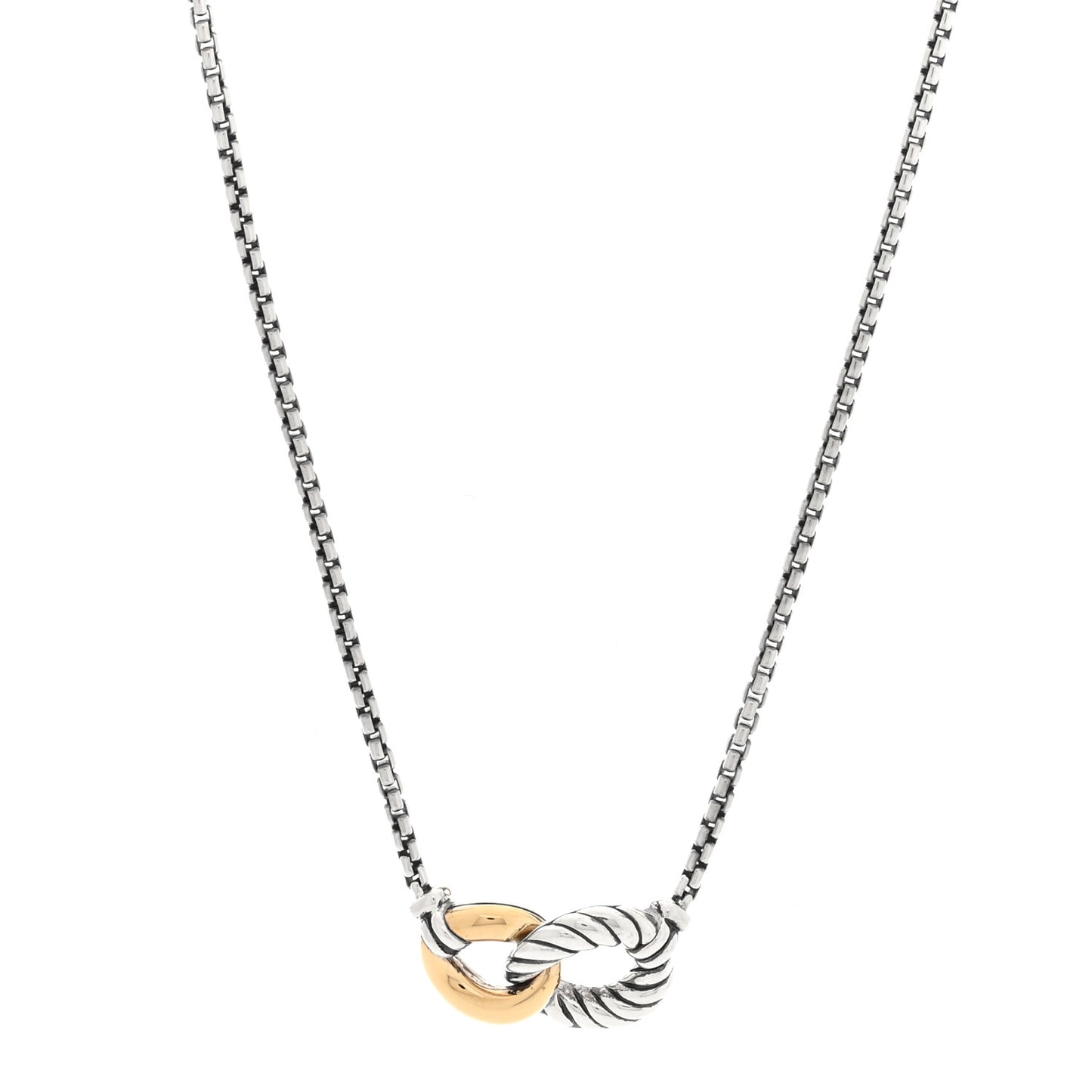 Sterling Silver 18K Yellow Gold Belmont Pendant Necklace