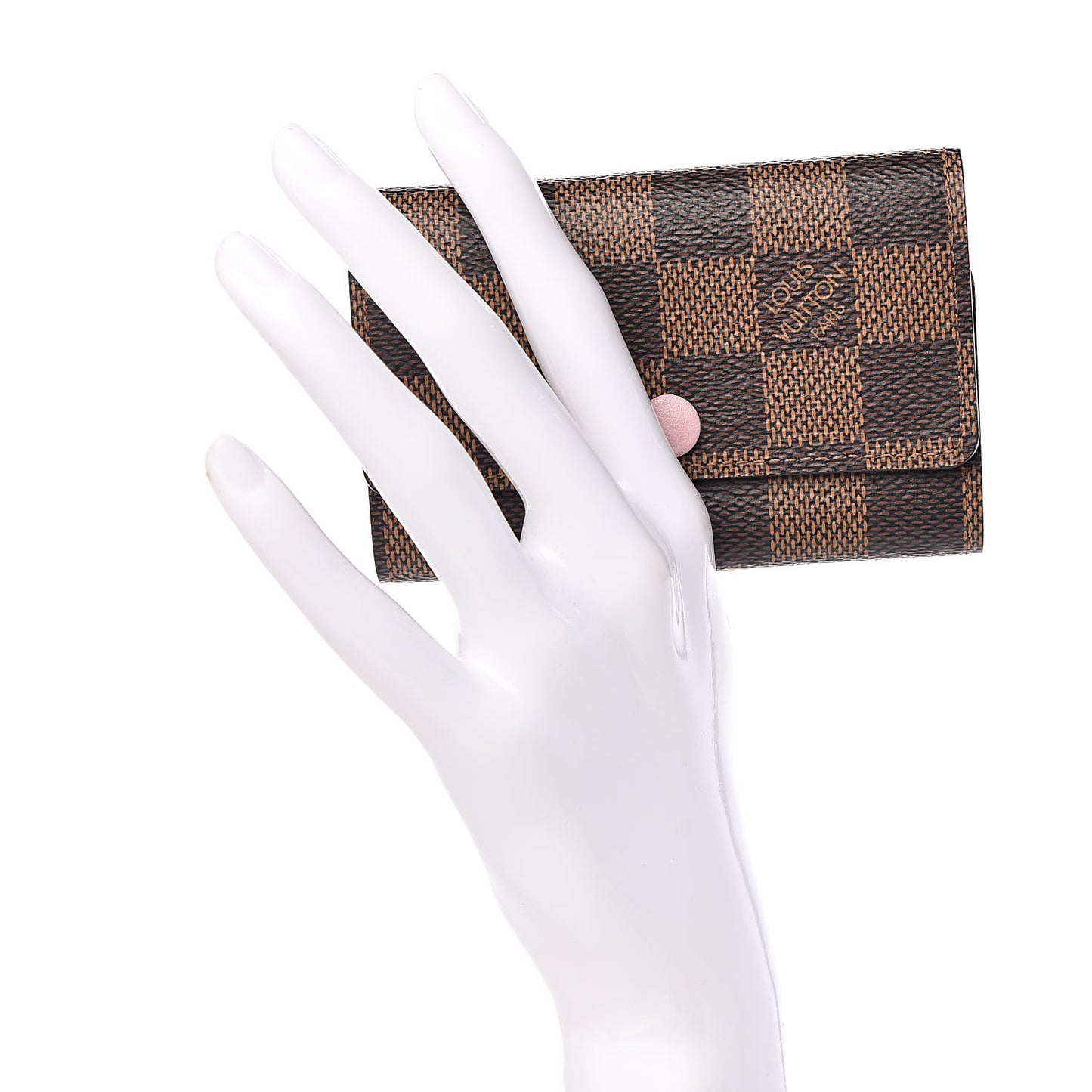 Damier Ebene Multicles 6 Key Holder Rose Ballerine