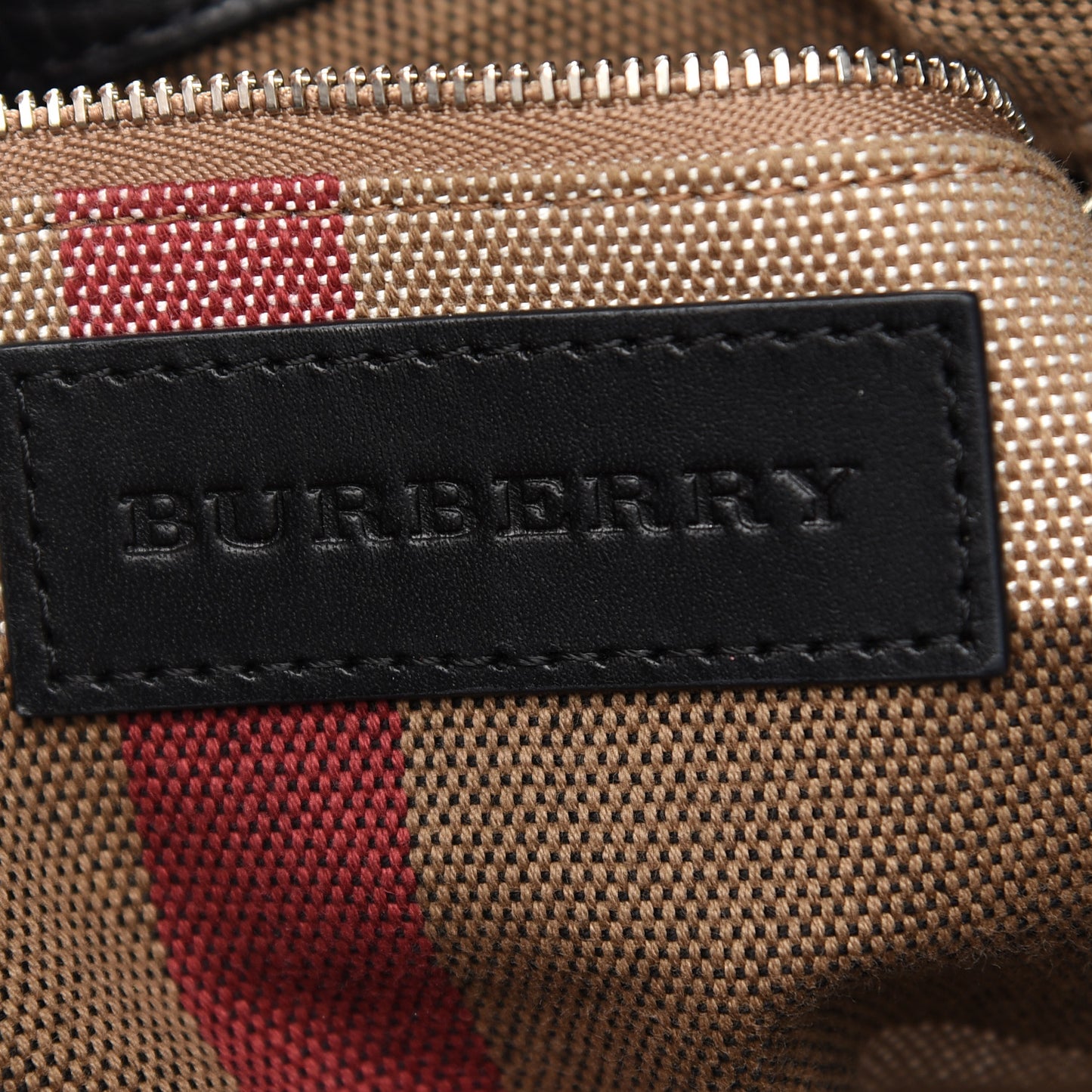 Grainy Calfskin House Check Small Maidstone Black