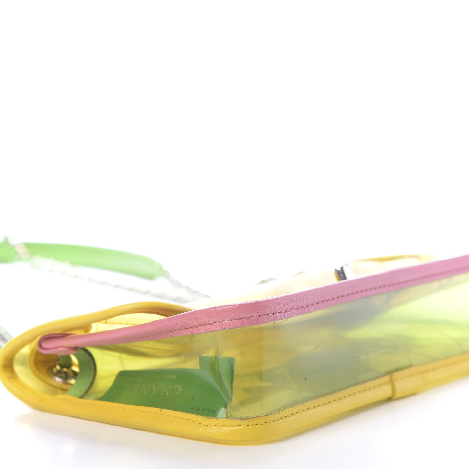 Chanel Lambskin PVC Quilted Mini Coco Splash Flap Yellow Green Pink 5 of 13