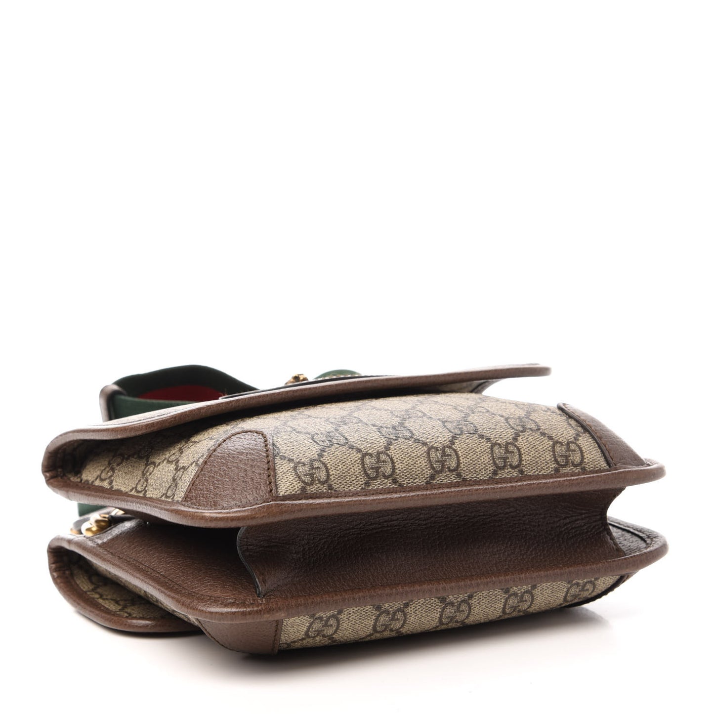 GG Supreme Monogram Web Small Neo Vintage Double Flap Messenger Bag Beige New Acero