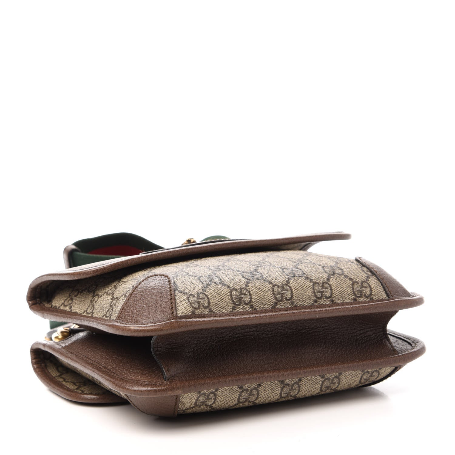 Gucci GG Supreme Monogram Web Small Neo Vintage Double Flap Messenger Bag Beige New Acero 4 of 11