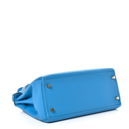 Hermes Togo Kelly Retourne 28 Bleu Zanzibar 3 of 12