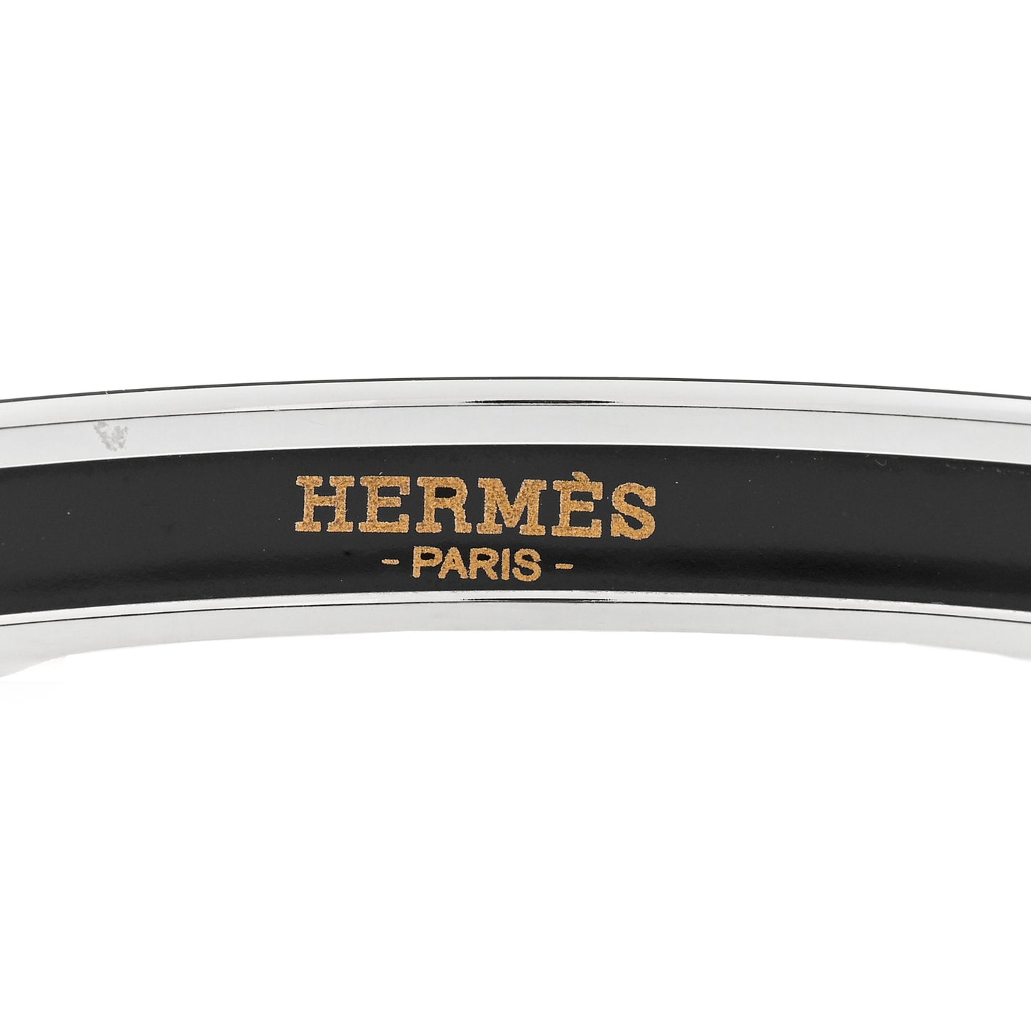 Enamel Printed Narrow Grand Apparat Bracelet Black