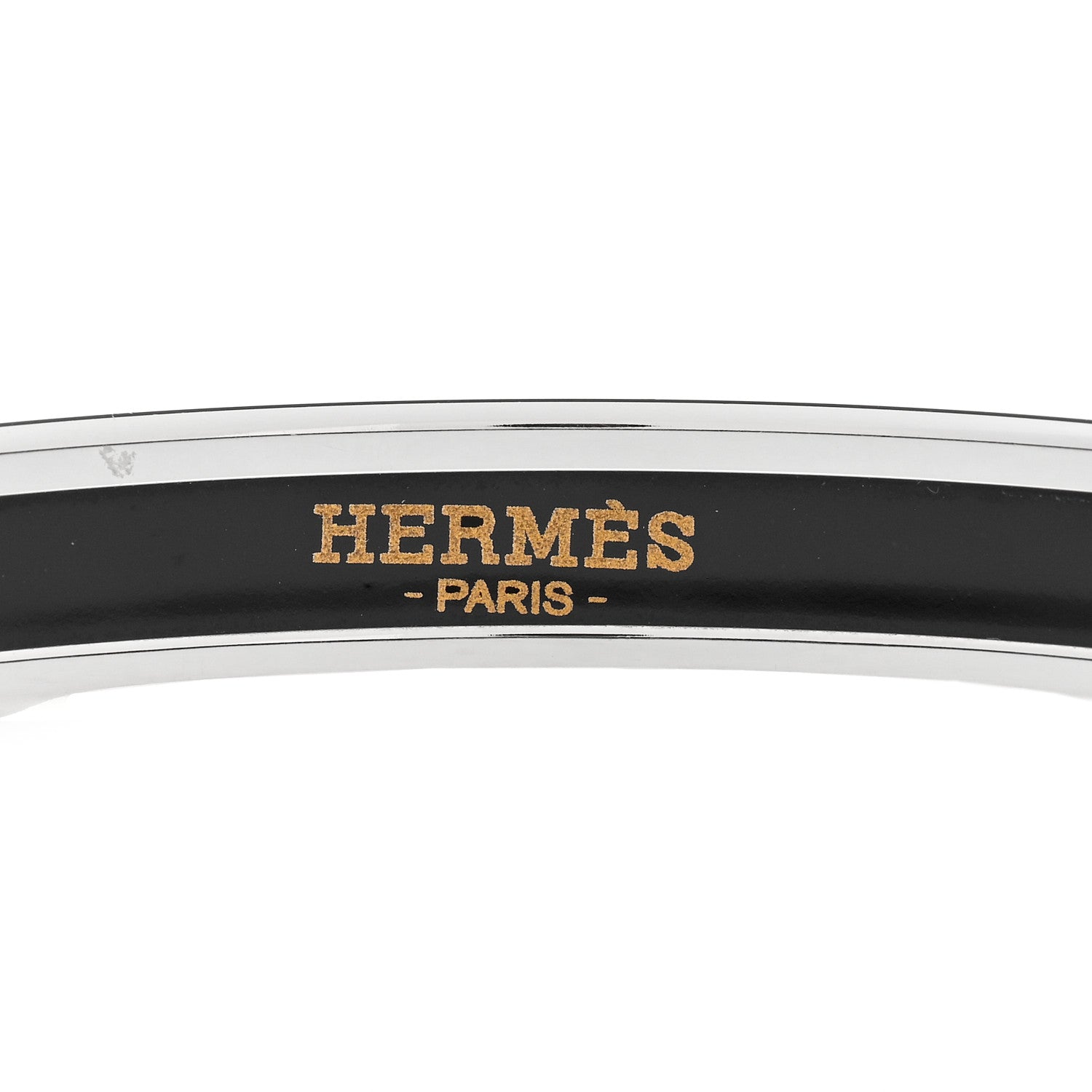 Hermes Enamel Printed Narrow Grand Apparat Bracelet Black 4 of 6