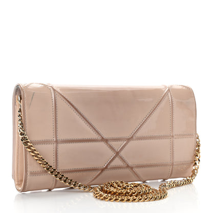 Christian Dior Patent Calfskin Diorama Croisiere Chain Wallet Beige 2 of 6