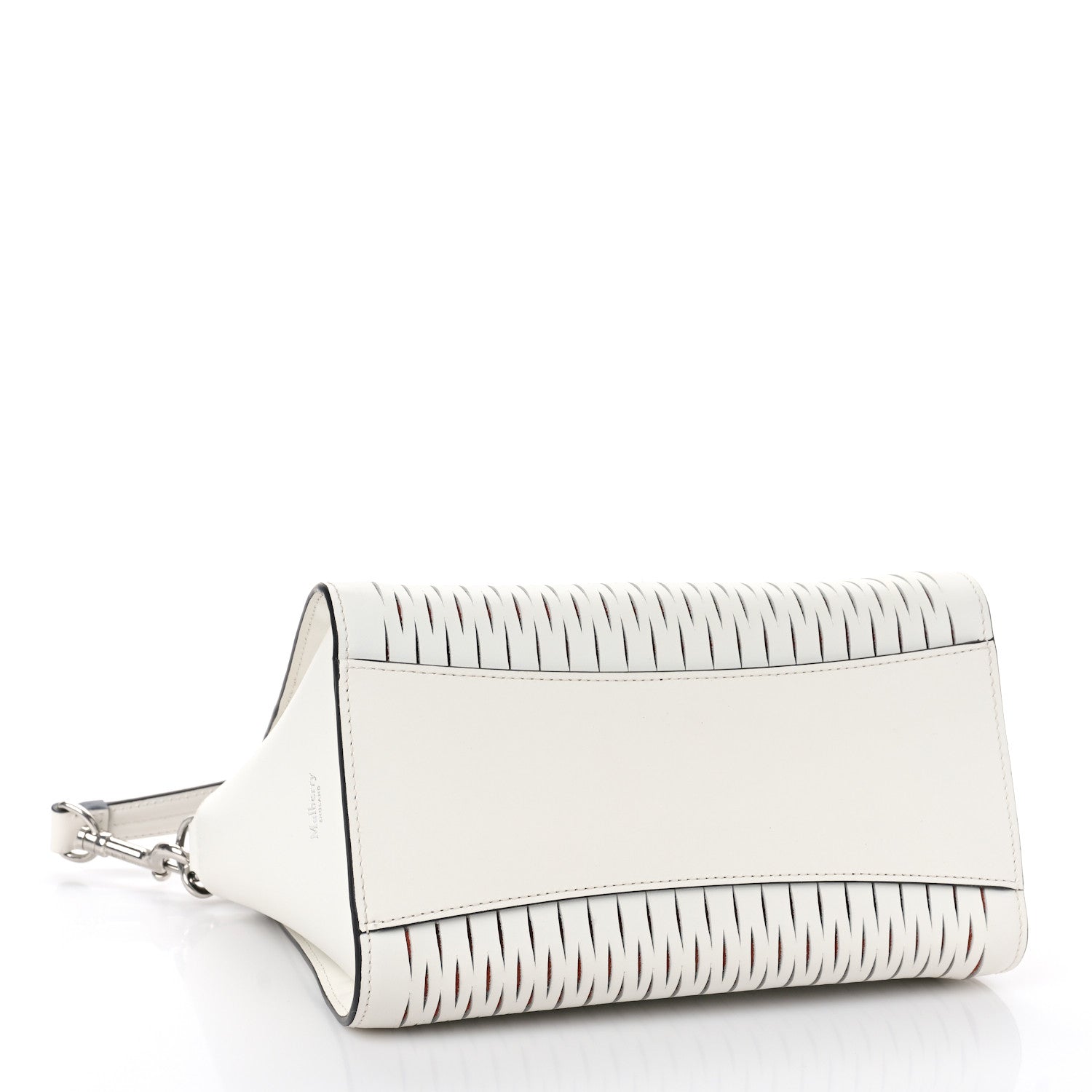 Mulberry Mesh Calfskin Small Iris Tote White Rust 3 of 9