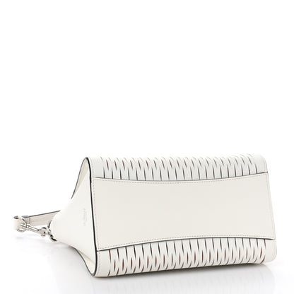 Mulberry Mesh Calfskin Small Iris Tote White Rust 3 of 9