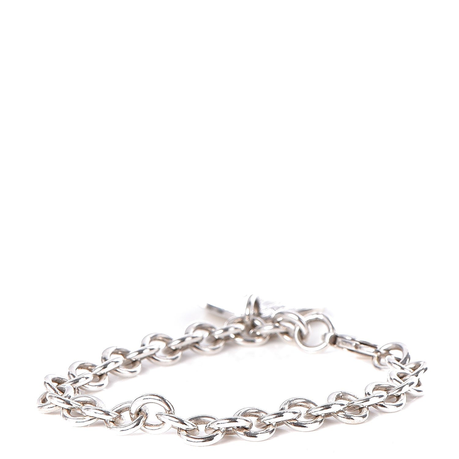 Tiffany Sterling Silver Notes Round Tag Charm Bracelet 3 of 7