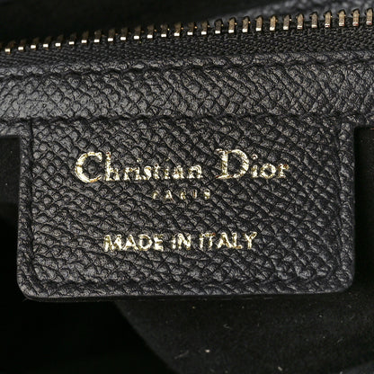 Christian Dior Grained Calfskin Saddle Bag Black 5 of 9