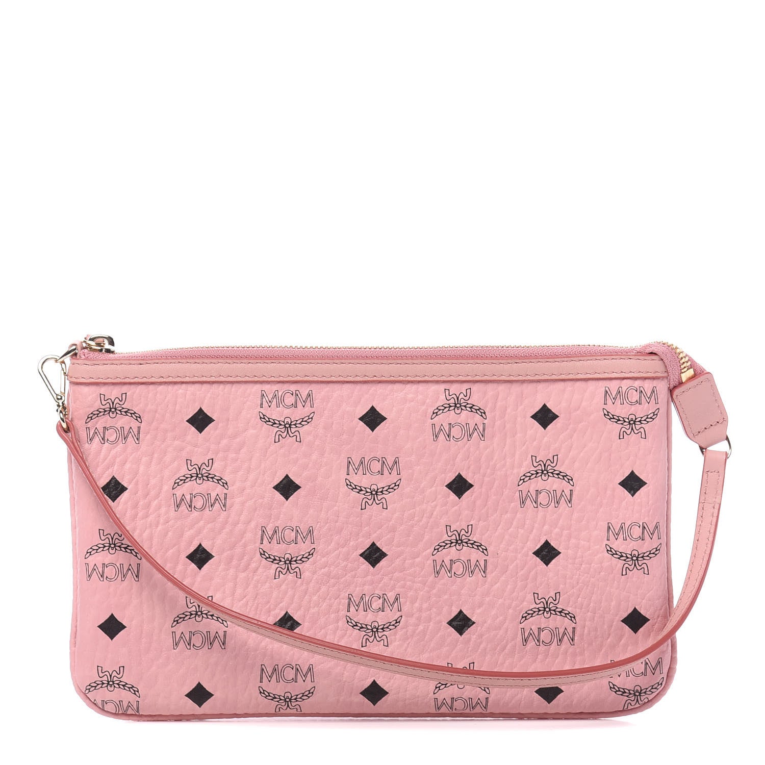 MCM Visetos Liz Shopper Tote Pouch Light Pink 1 of 7