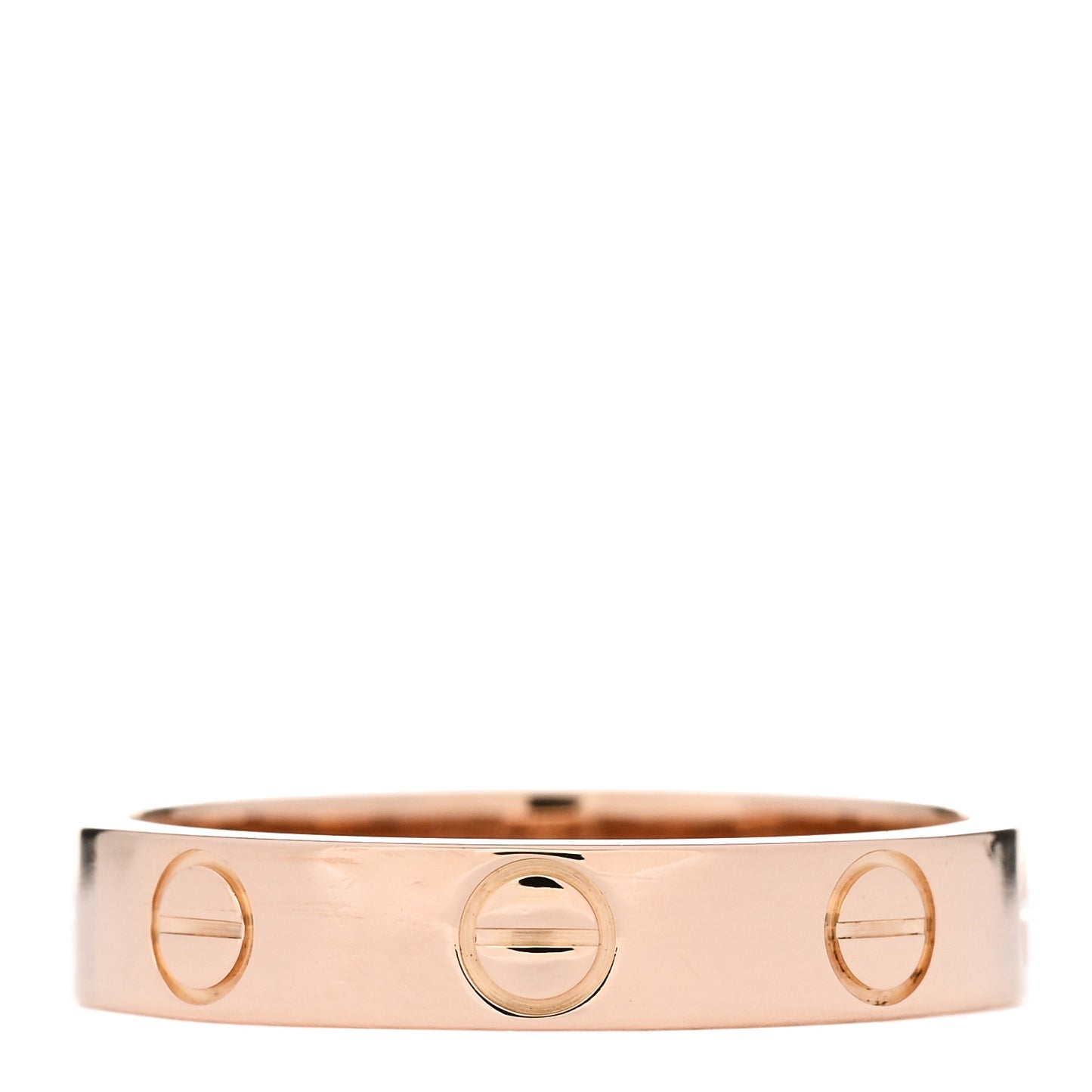 18K Pink Gold 3.5mm LOVE Wedding Band Ring 50 5.25