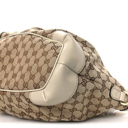 Gucci Monogram Margaux Calfskin Medium Sukey Top Handle Bag Beige Ebony Mystic White 10 of 12