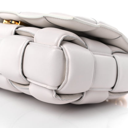 Bottega Veneta Lambskin Maxi Intreccio Padded Chain Cassette Crossbody Bag White 8 of 8