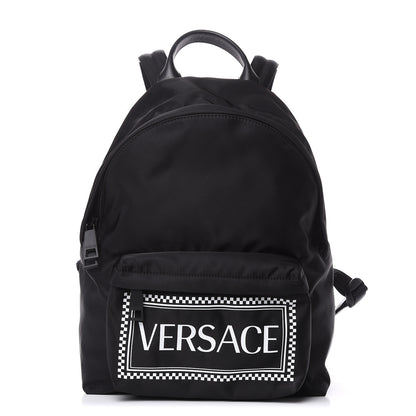 Versace Nylon 90's Vintage Young Logo Backpack Black 1 of 9