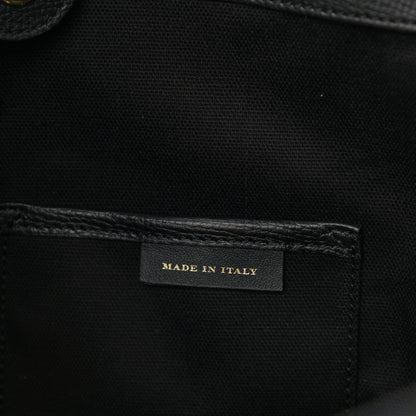 Burberry Grainy Calfskin House Check Small Canterbury Tote Black 7 of 10