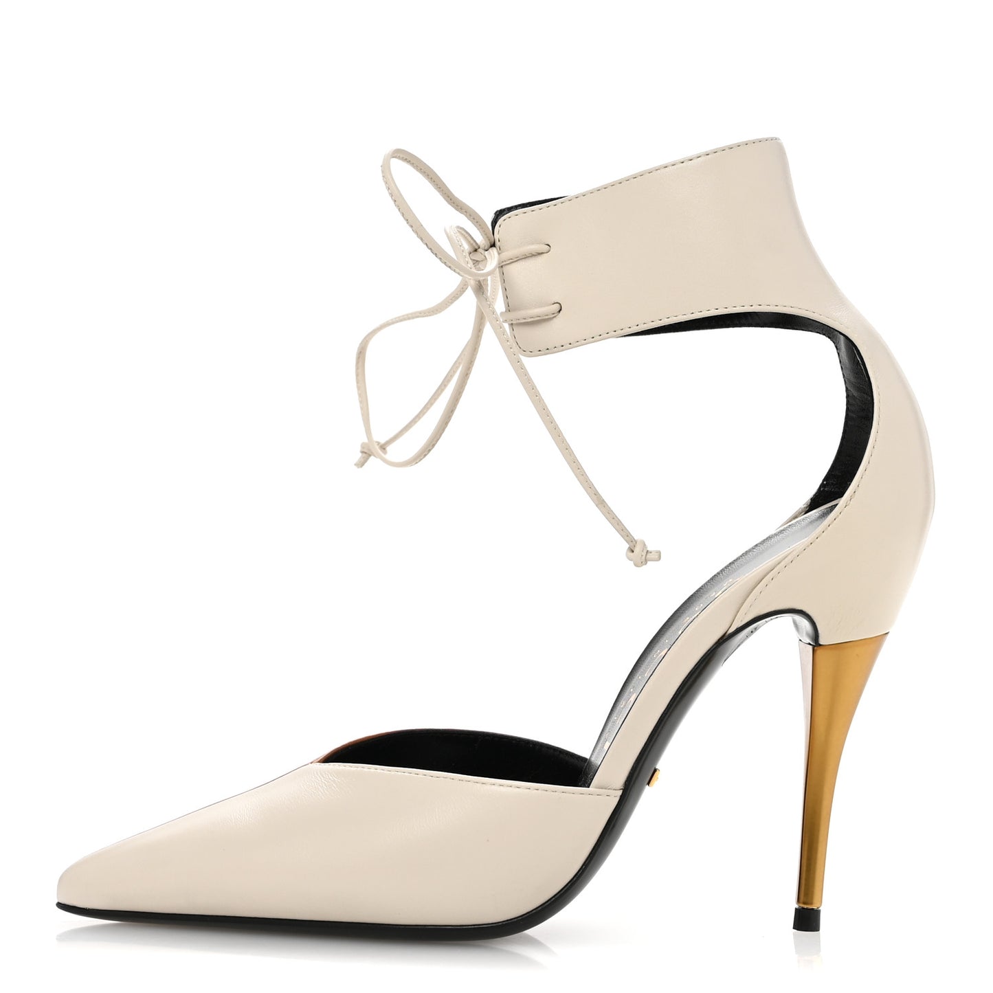 Nappa Charlotte Priscilla Ankle Cuff Pumps 38 New 38 Mystic White Harness Brown