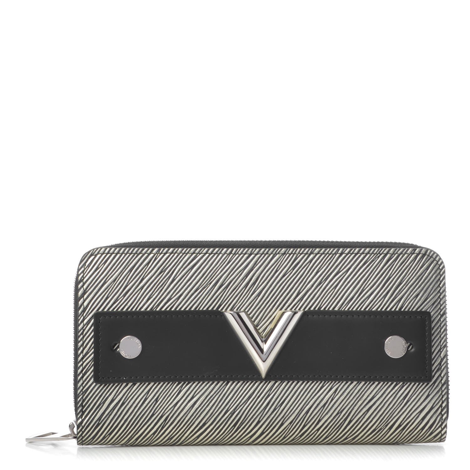 Louis Vuitton Metallic Epi V Zippy Wallet Platine 1 of 8