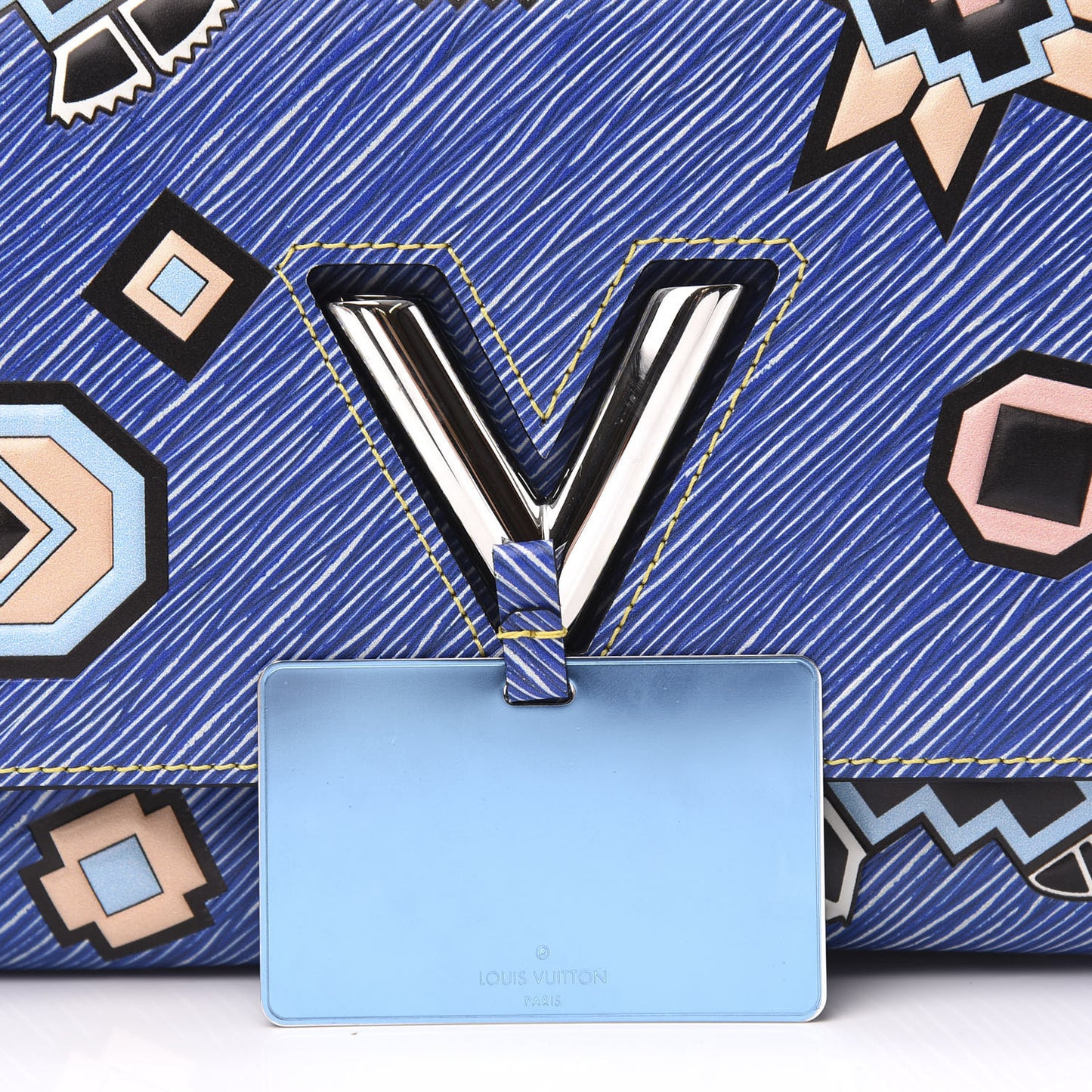 Epi Azteque Twist Shoulder Bag MM Denim Light