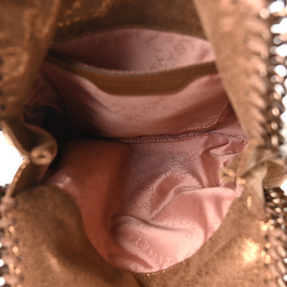 Stella McCartney Metallic Shaggy Deer Mini Falabella Fold Over Tote Bronze 5 of 10