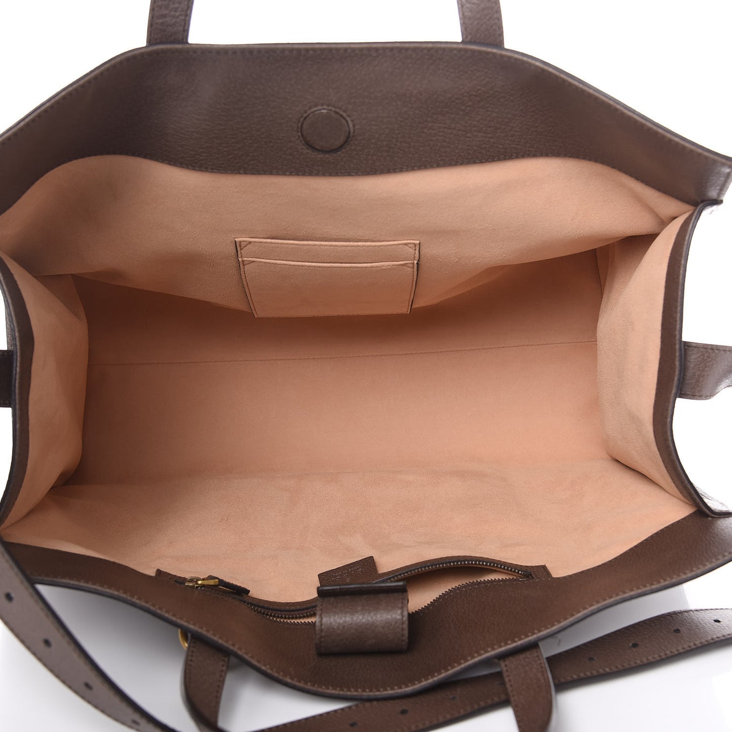 Calfskin Web Large Top Handle Bag Brown