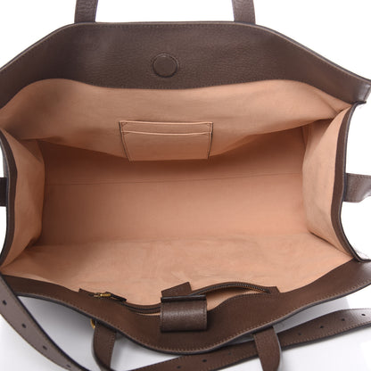 Gucci Calfskin Web Large Top Handle Bag Brown 5 of 17