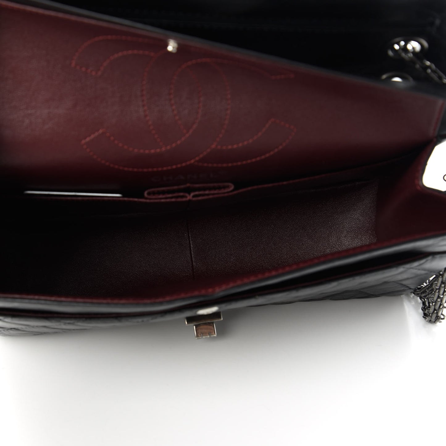 Aged Calfskin Quilted 2.55 Reissue 226 Flap Black
