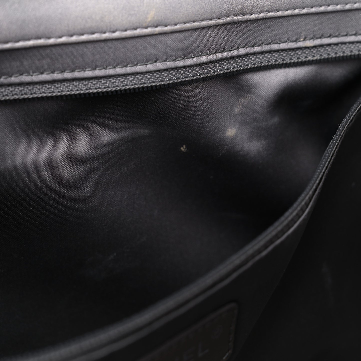 Lambskin Quilted Jumbo Coco Rain Flap Grey