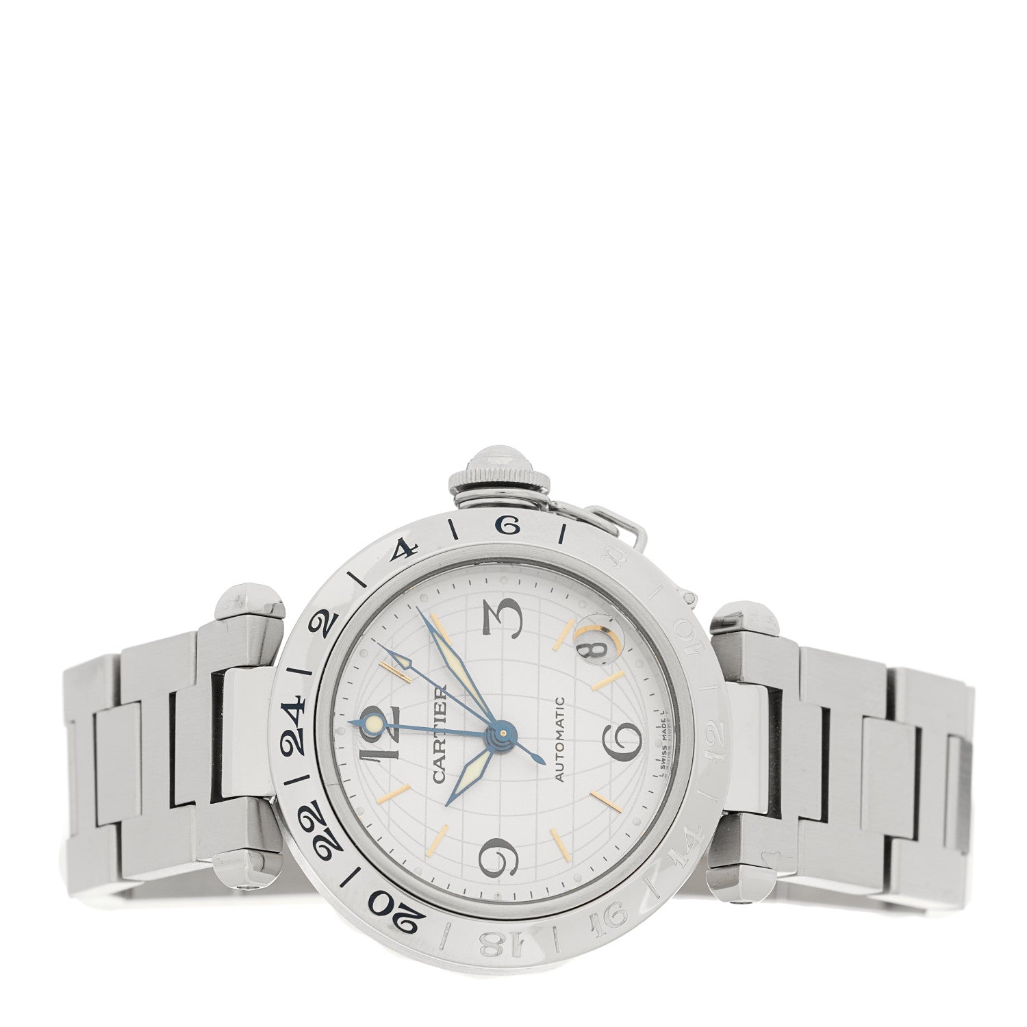 Cartier Stainless Steel 35mm Pasha GMT Automatic Watch 2 of 4