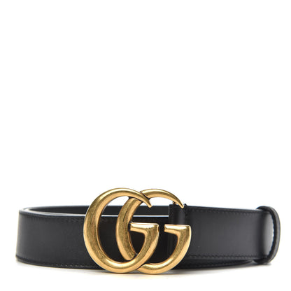 Gucci Calfskin Double G 30mm Belt 90 36 Black 1 of 5