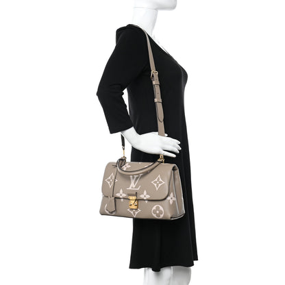 Louis Vuitton Empreinte Monogram Giant Madeleine MM Dove Grey Beige 2 of 10