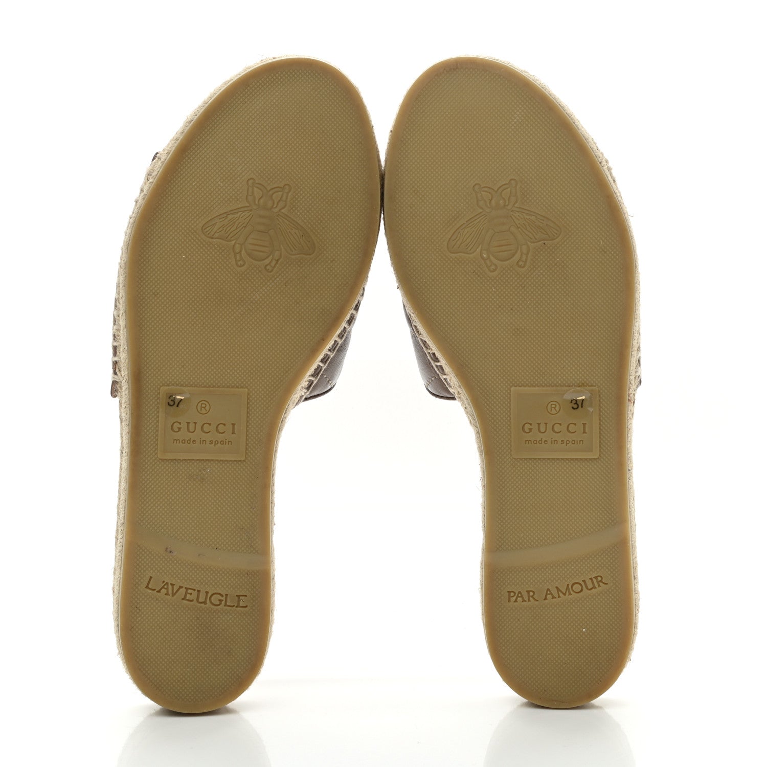 Gucci Nappa Matelasse GG Marmont Espadrille Slide Sandals 37 Porcelain Rose 5 of 10