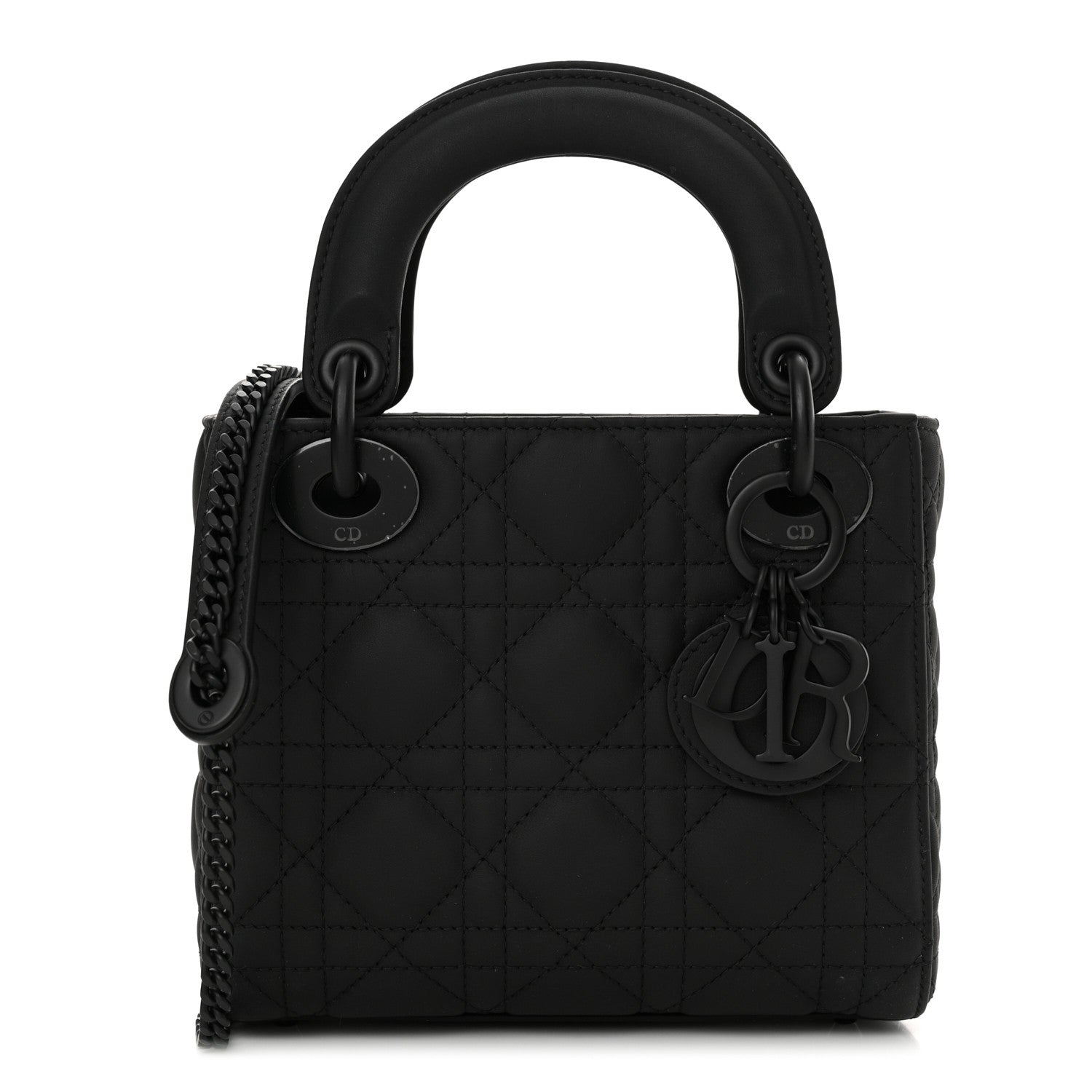 Christian Dior Ultra Matte Calfskin Cannage Mini Lady Dior Black 1 of 13