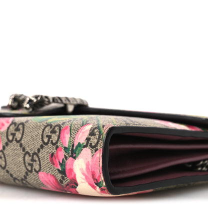 Gucci GG Supreme Monogram Blooms Mini Dionysus Chain Wallet Beige Multicolor Dry Rose 10 of 10