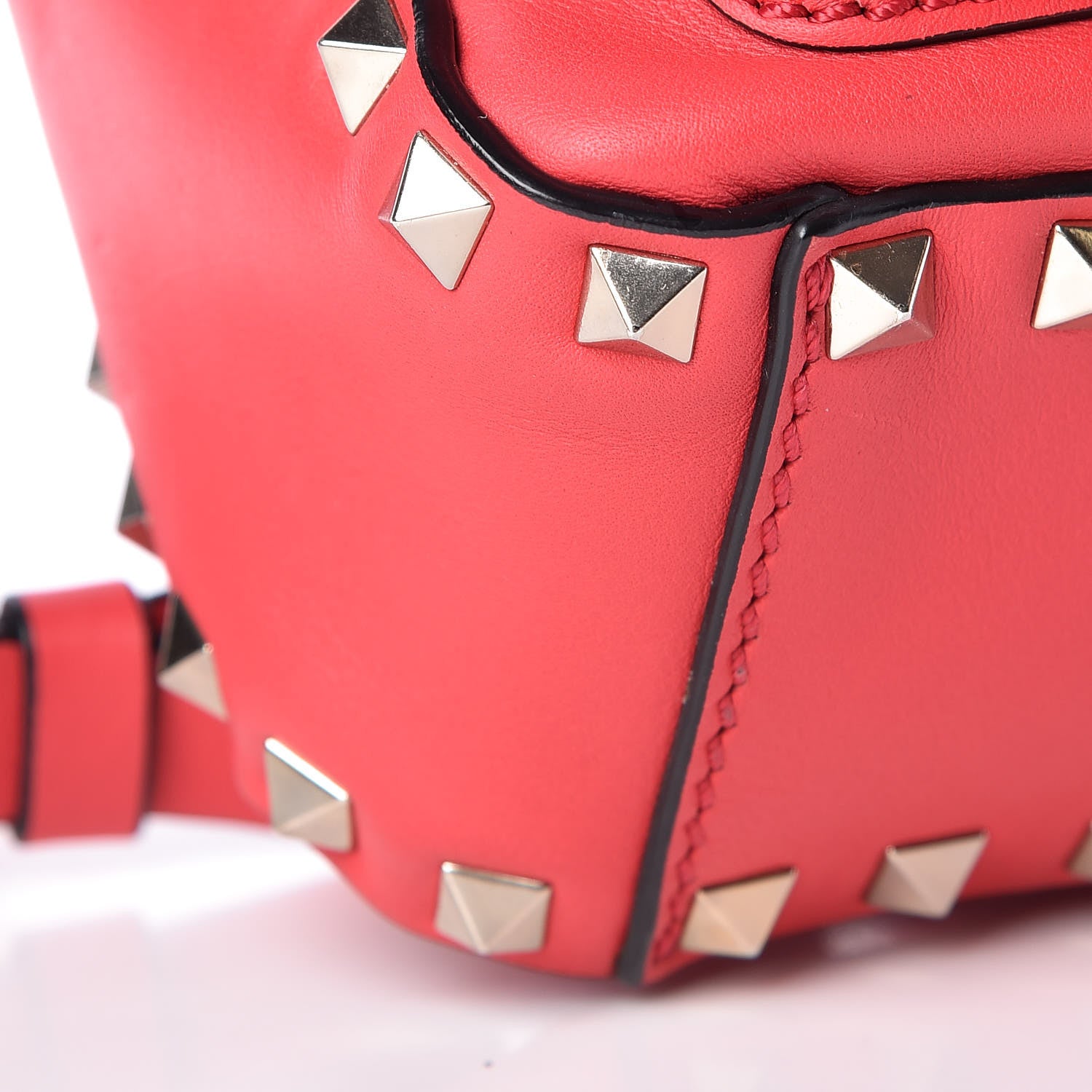 Valentino Garavani Calfskin Mini Rockstud Backpack Deep Fuxia 13 of 15
