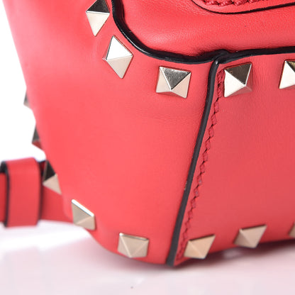Valentino Garavani Calfskin Mini Rockstud Backpack Deep Fuxia 13 of 15