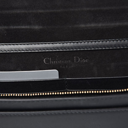 Christian Dior Calfskin Embossed Stars Wallet on Chain Black Gold 6 of 6