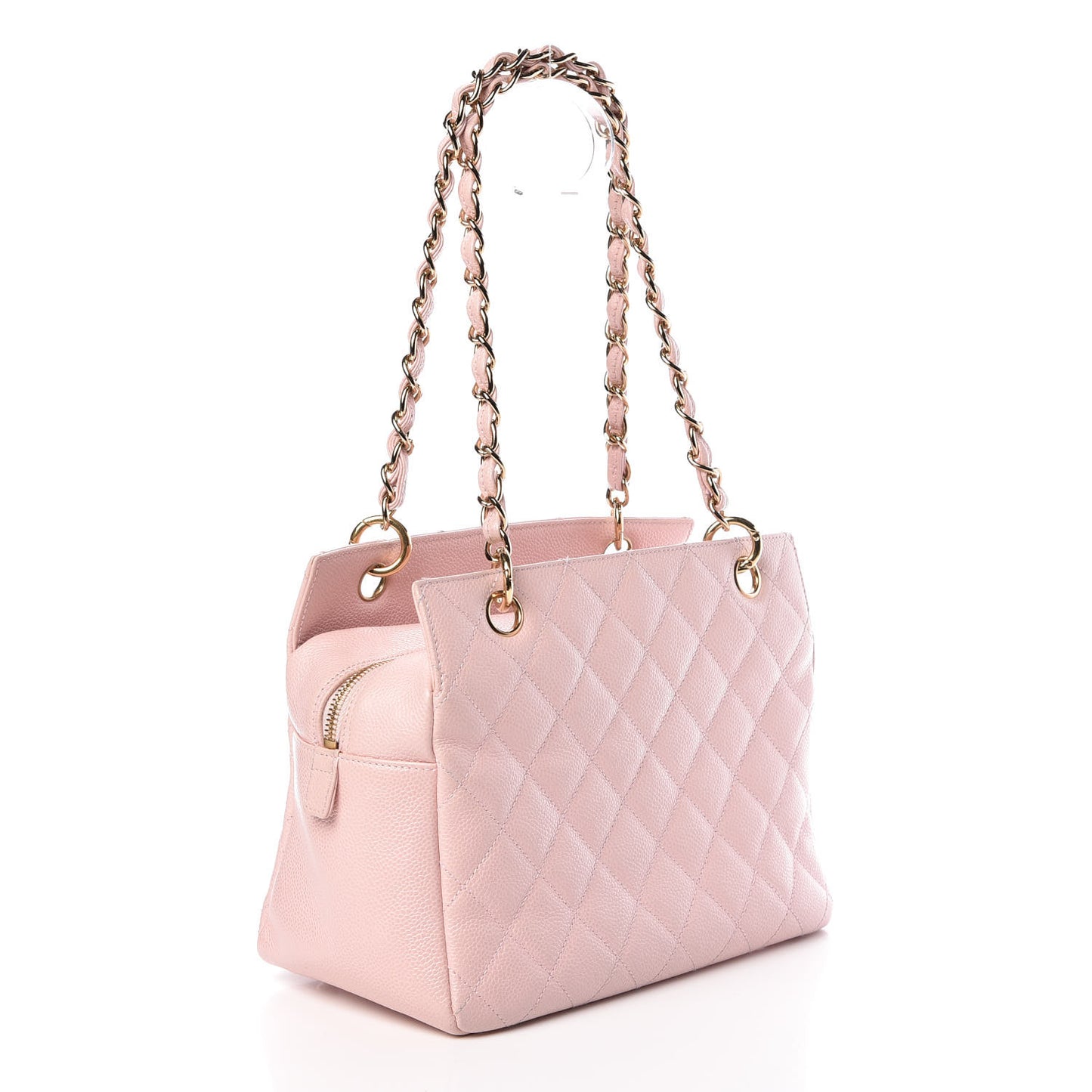 Caviar Quilted Petit Timeless Shopping Tote PTT Pink