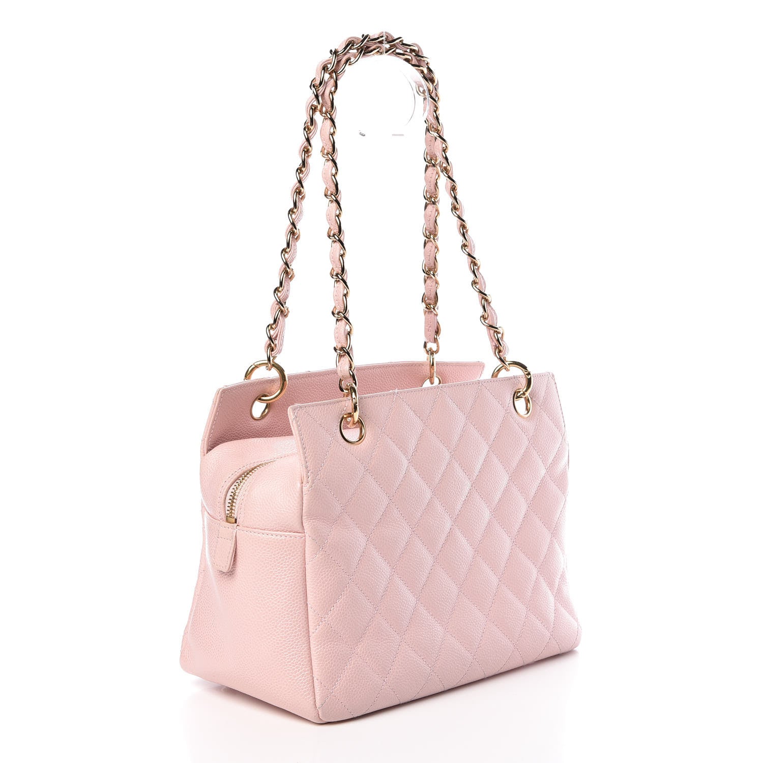 Chanel Caviar Quilted Petit Timeless Shopping Tote PTT Pink 3 of 12