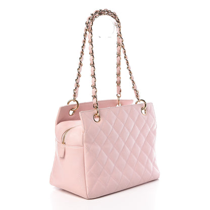 Chanel Caviar Quilted Petit Timeless Shopping Tote PTT Pink 3 of 12
