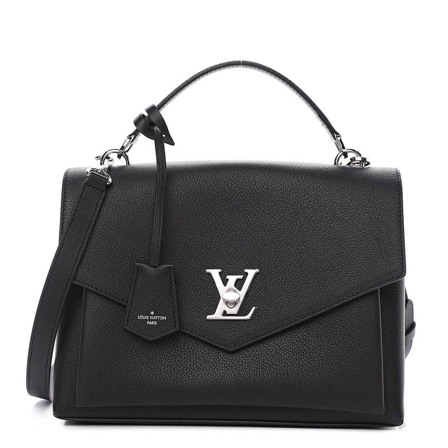 Soft Calfskin My Lockme Top Handle Black