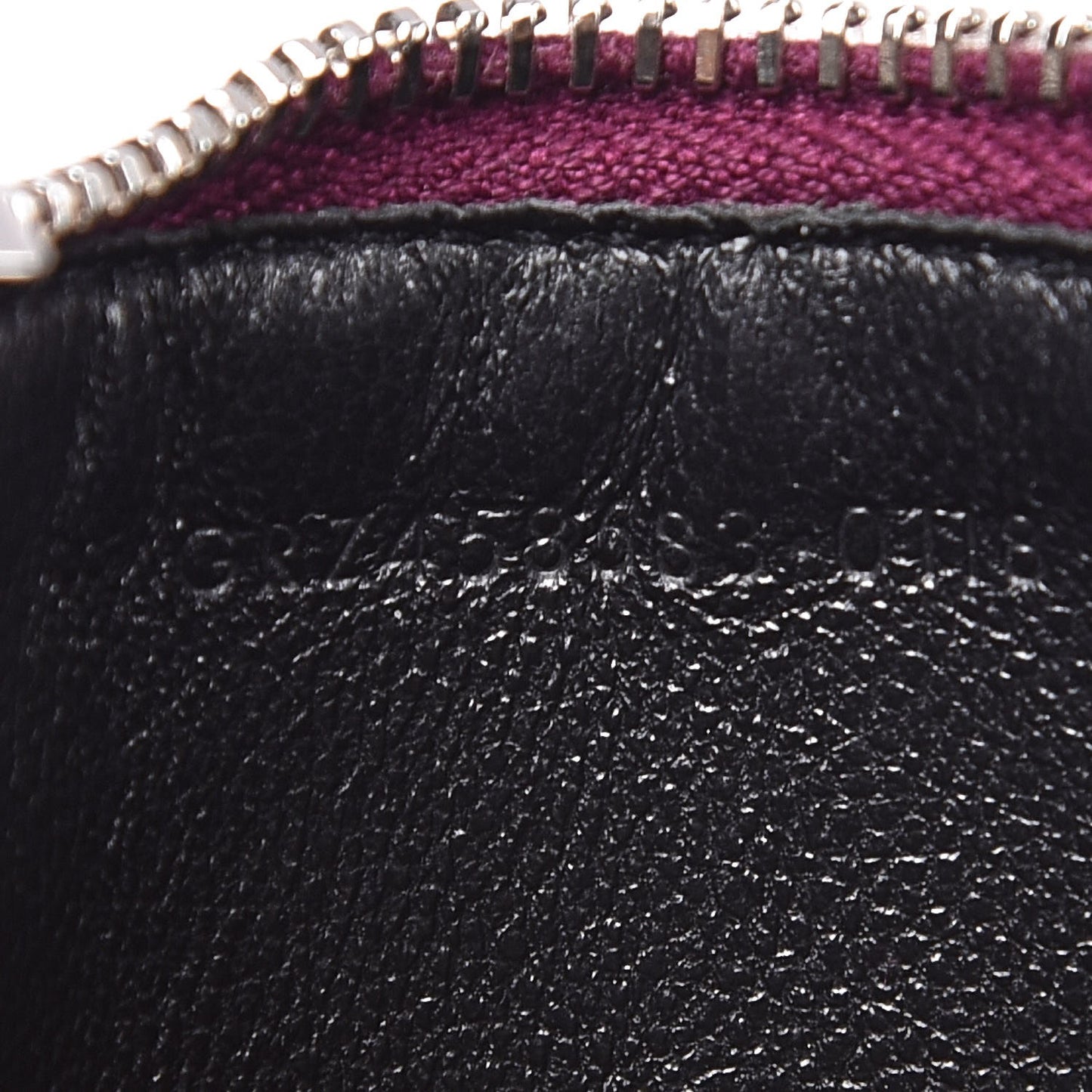 Grained Calfskin 5 Fragments Zip Pouch Card Holder Pivoine