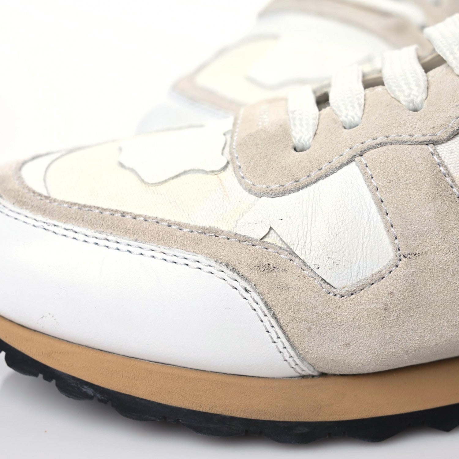 Valentino Garavani Fabric Suede L'Amour Mens Rockrunner Sneakers 41 White 19 of 21