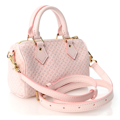 Louis Vuitton Calfskin Minigram Nano Speedy Light Bliss 3 of 9