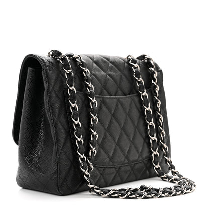 Chanel Caviar Quilted Jumbo Single Flap Black 3 of 10