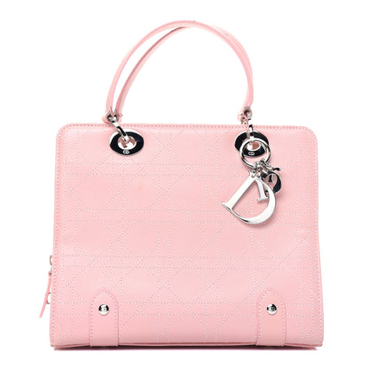 Christian Dior Calfskin Cannage Stitched Small Lady Dior Rose Clair 1 of 13