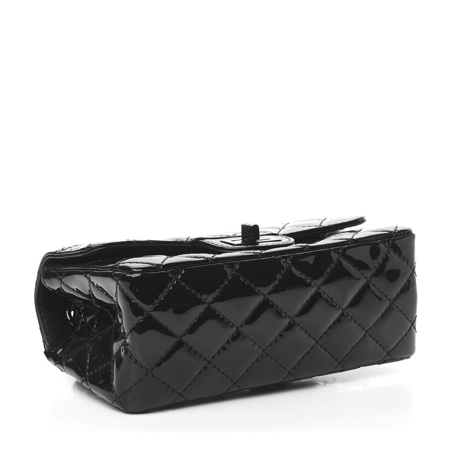 Chanel Patent Calfskin Quilted 2.55 Reissue Mini Flap So Black 4 of 11