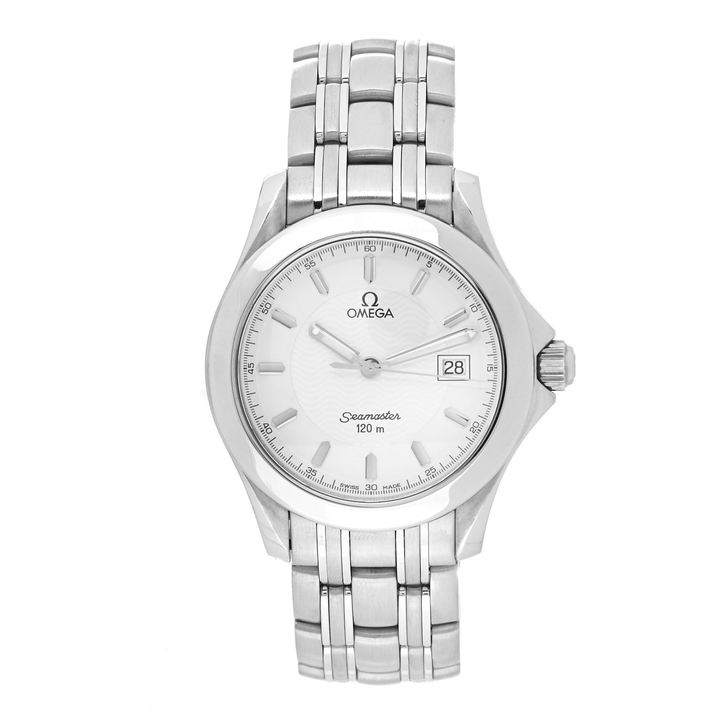 Stainless Steel 36mm Seamaster Quartz Watch White 2511.21